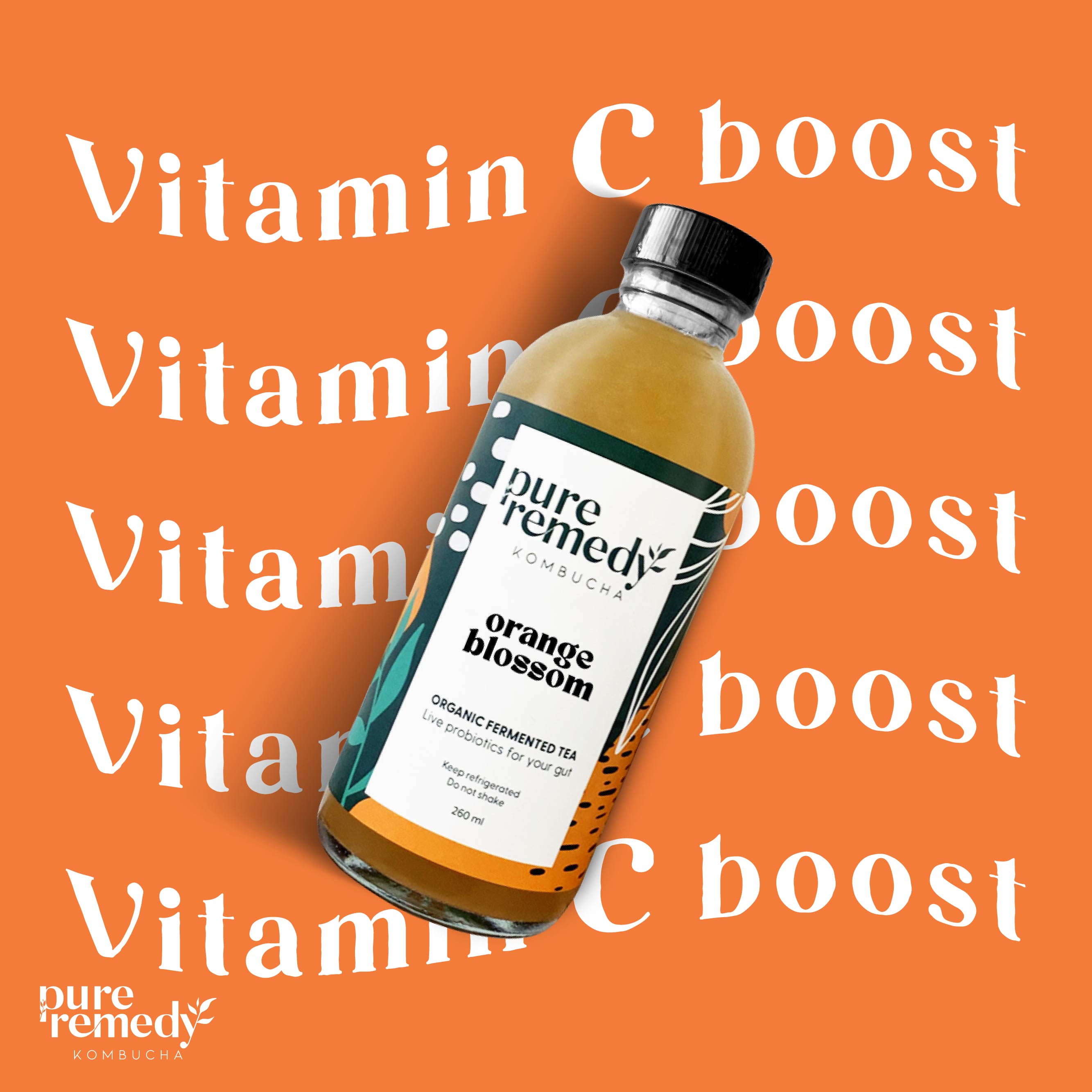 Pure Remedy | Organic Kombucha | Orange Blossom 